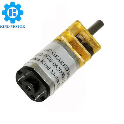 Gearmotor de baixo nível de ruído da escova de carbono do metal de 0,5 polegadas 12mm N10 N20 N30 3v 5v 6v